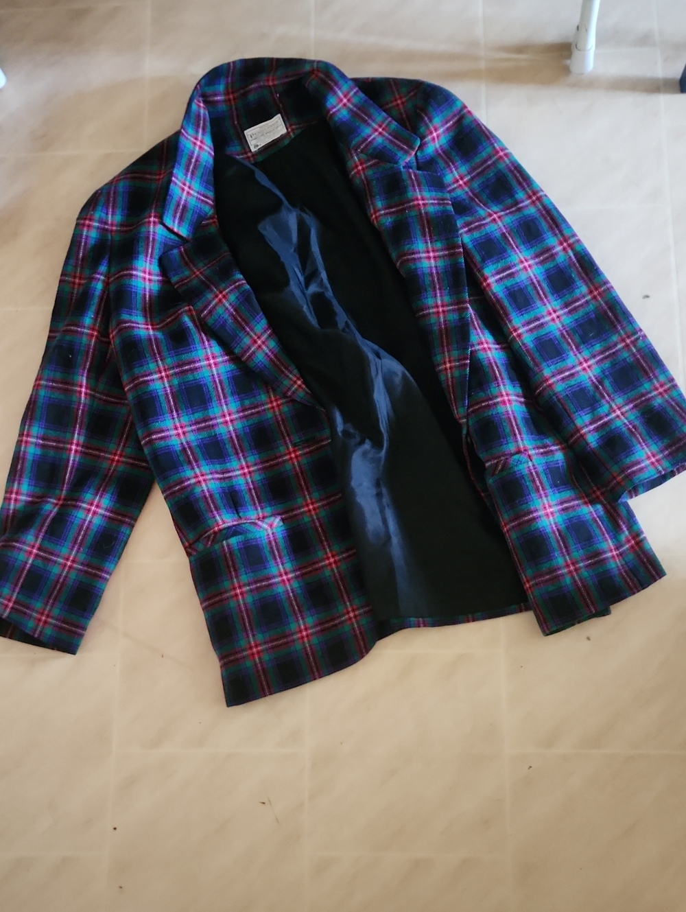 Pendleton Blue Green Plaid Blazer Jacket